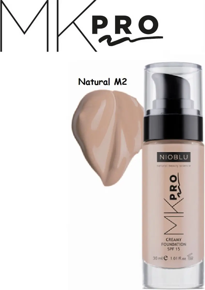 NIOBLU MKPro Creamy Foundation SPF15 Natural M2 30ml