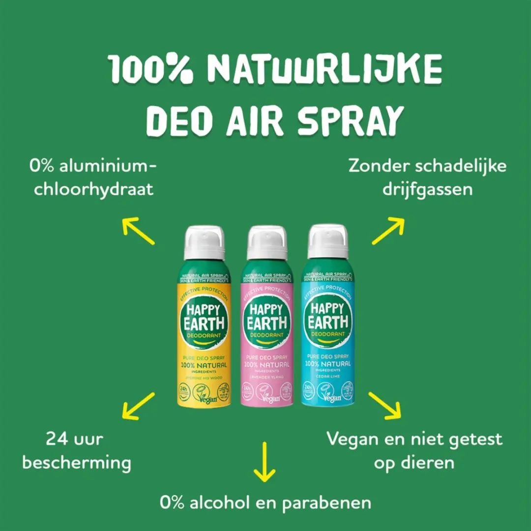Happy Earth Ait Deodorant Spray Jasmine Ho Wood 100ml
