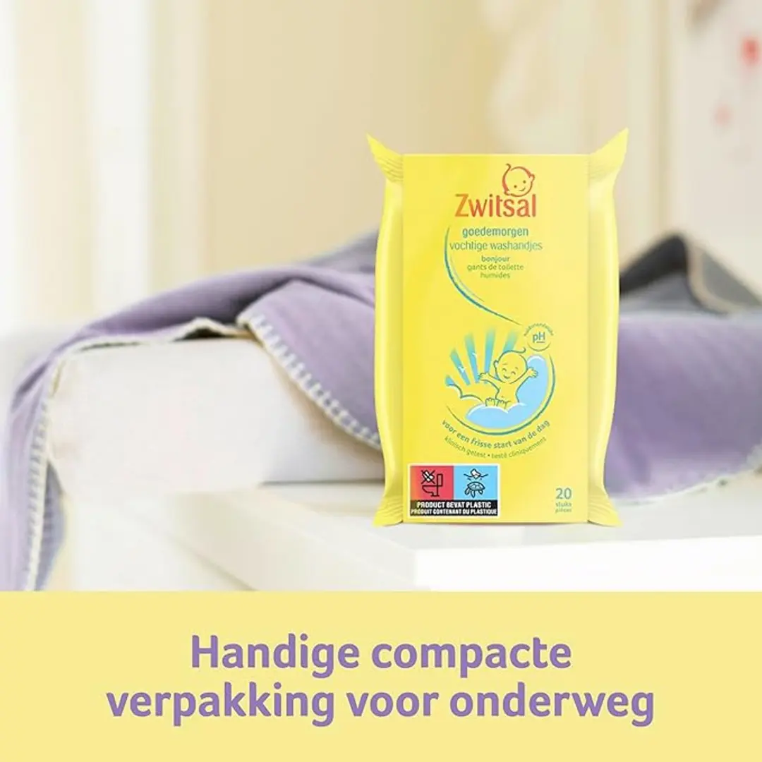 Zwitsal Goedemorgen Vochtige Washandjes 40 Stuks