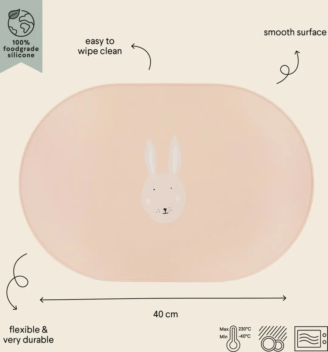 Trixie Mrs. Rabbit Siliconen Tekenmat - Roze
