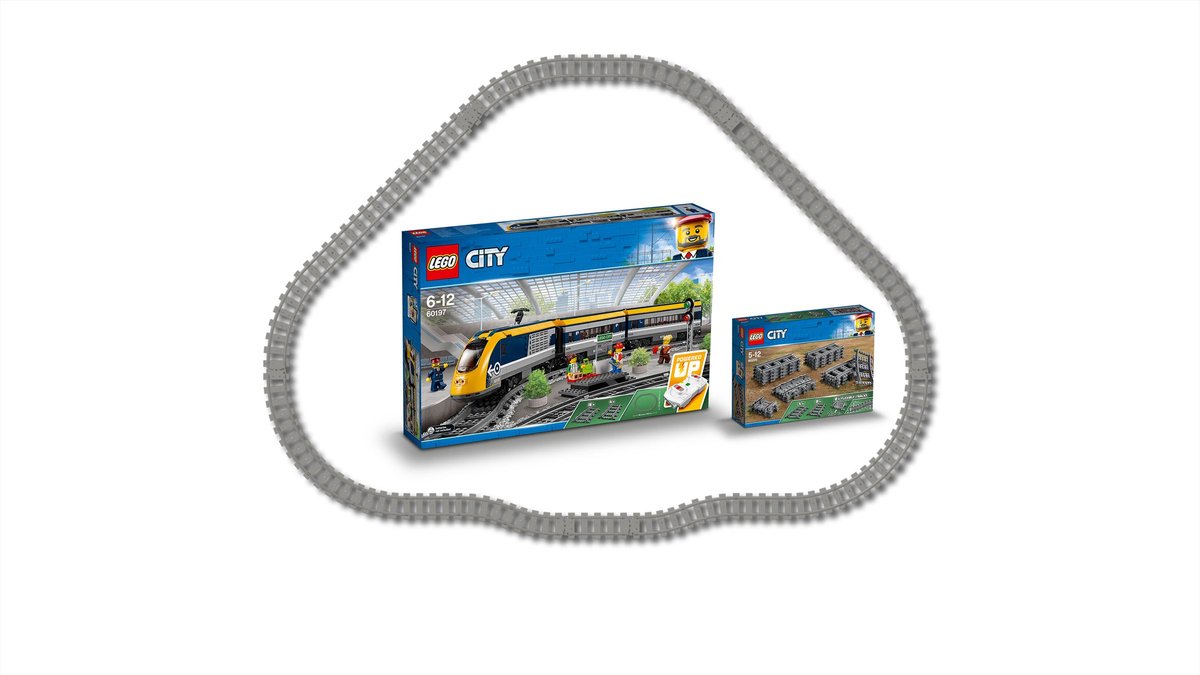 LEGO City Rechte en Gebogen Rails - 60205