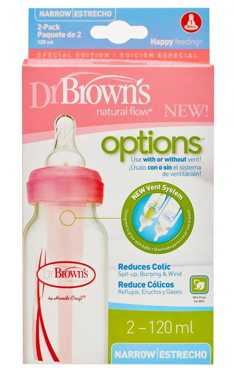 Dr. Brown's Standaardfles 120ml - Roze Duopack