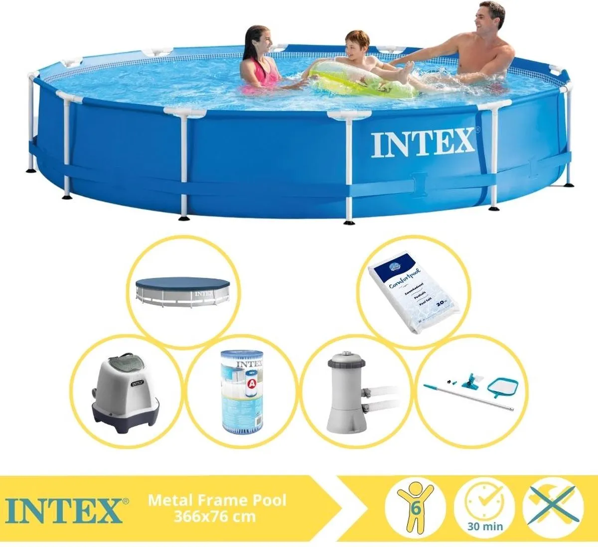 Intex Metal Frame Zwembad 366x76cm