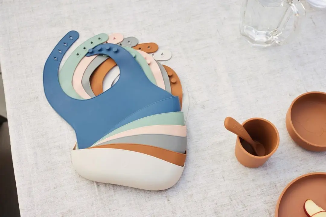 Jollein Slab Siliconen Slabbetjes Baby 26cm - Nougat