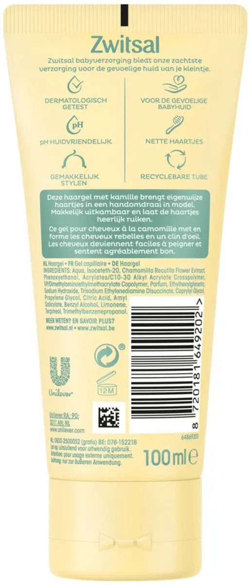 Zwitsal Haargel Baby 100ml