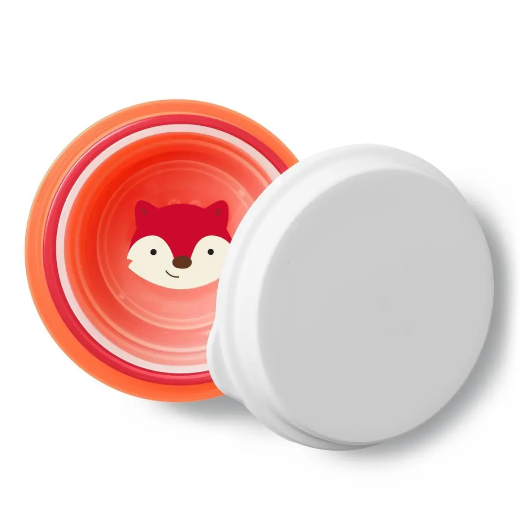 Skip Hop Zoo Smart Serve Kom - 3 Stuks - Rood/Orange/Wit - afbeelding 4 van 6