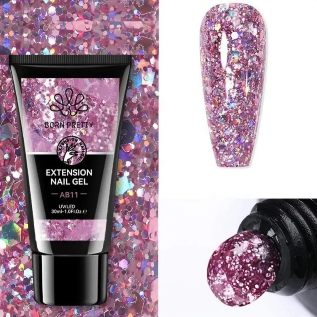 Born Pretty Polygel Glitter Nude G05 30ml - afbeelding 6 van 6