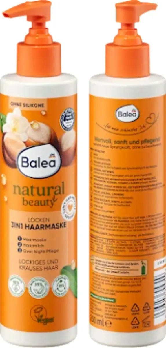 Balea Natural Beauty 3-in-1 Haarmasker 250ml