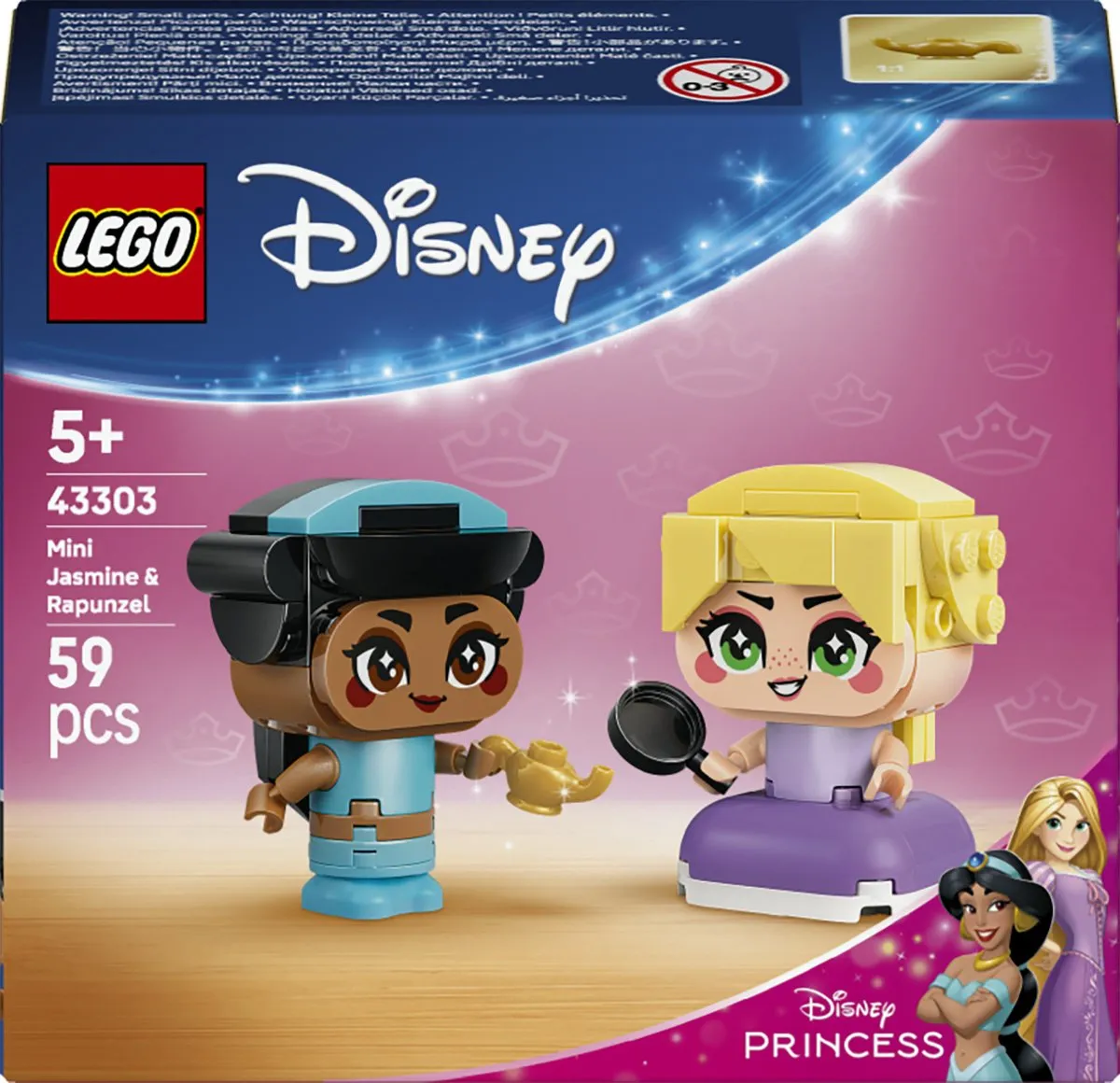 LEGO Disney Princess Jasmin & Rapunzel Bouwset 59 Stukken - Multicolor