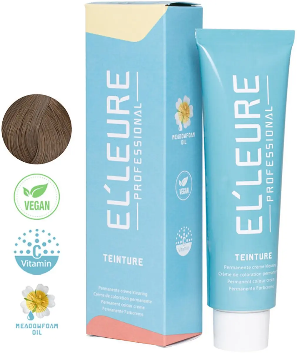 Elleure Haarverf 7.2 Midden Parelblond 100ml