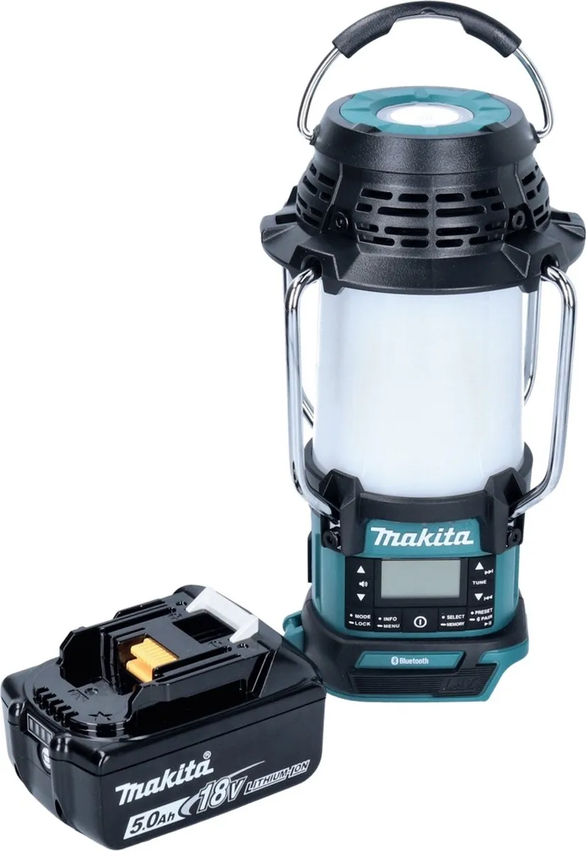 Makita DMR 056 Draadloze Radio 18V FM DAB+ - Turquoise/Zwart - afbeelding 3 van 5