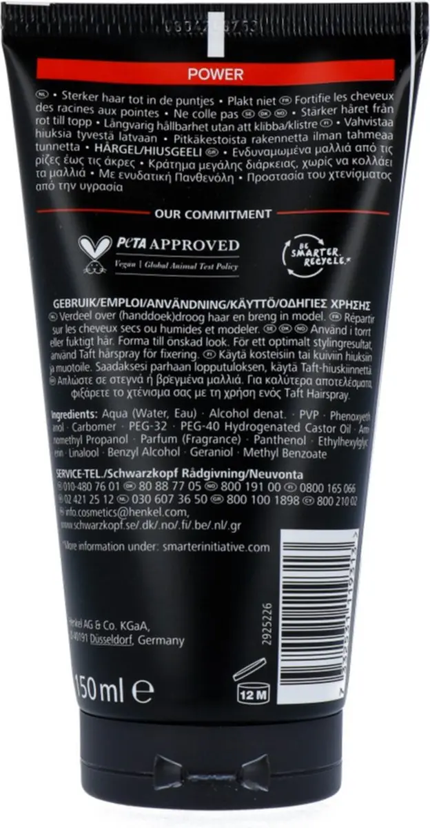 Taft Power Styling Gel 150ml