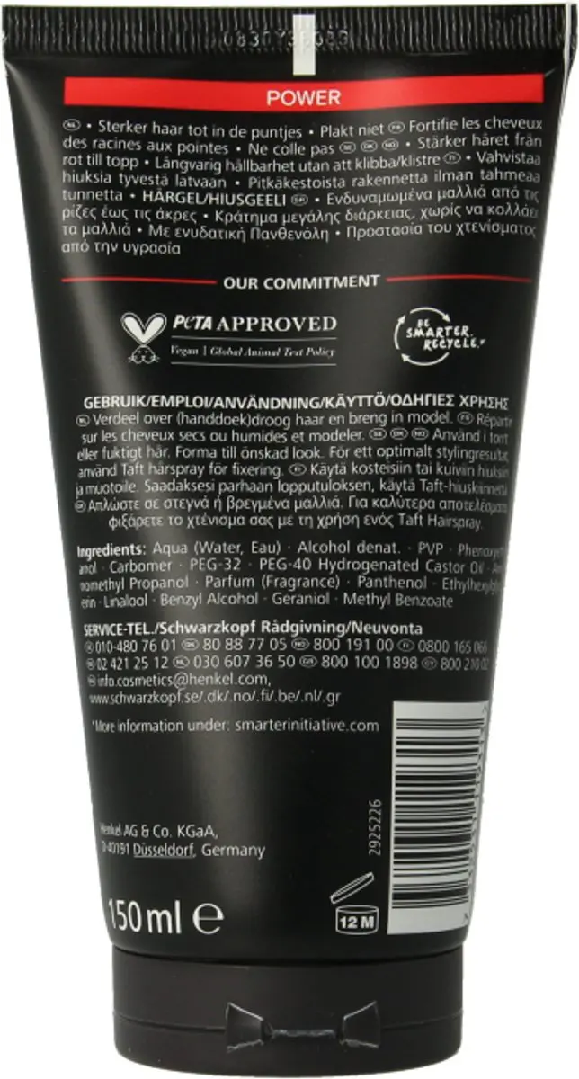 Taft Power Styling Gel 150ml