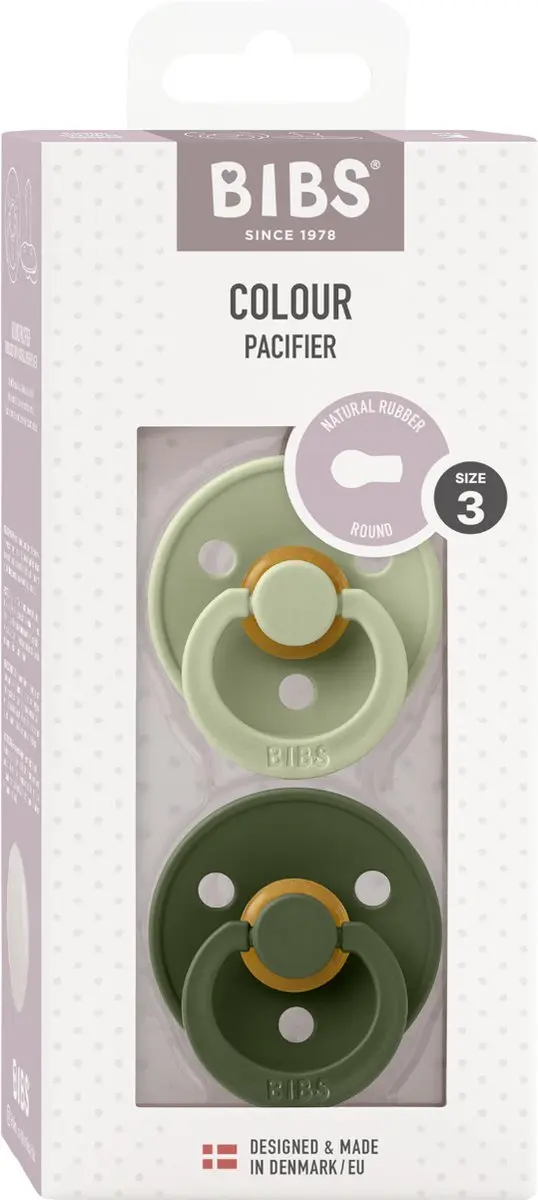 BIBS Fopspeen Stage 2 - 2 Stuks - Sage/Hunter Green