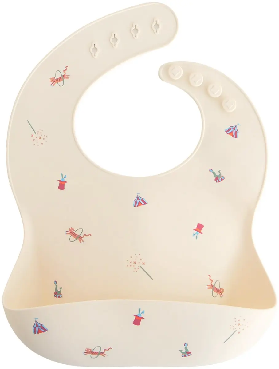 Mushie Siliconen Bib Slabbetje Circus