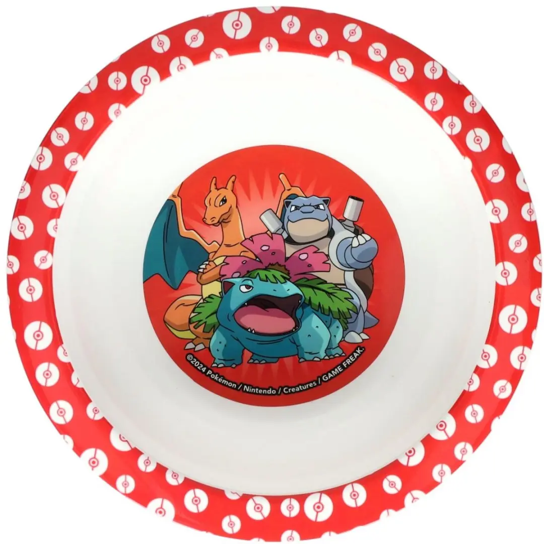 Pokémon Kinderbordje Diep 16cm - 4 Stuks - Steenrood