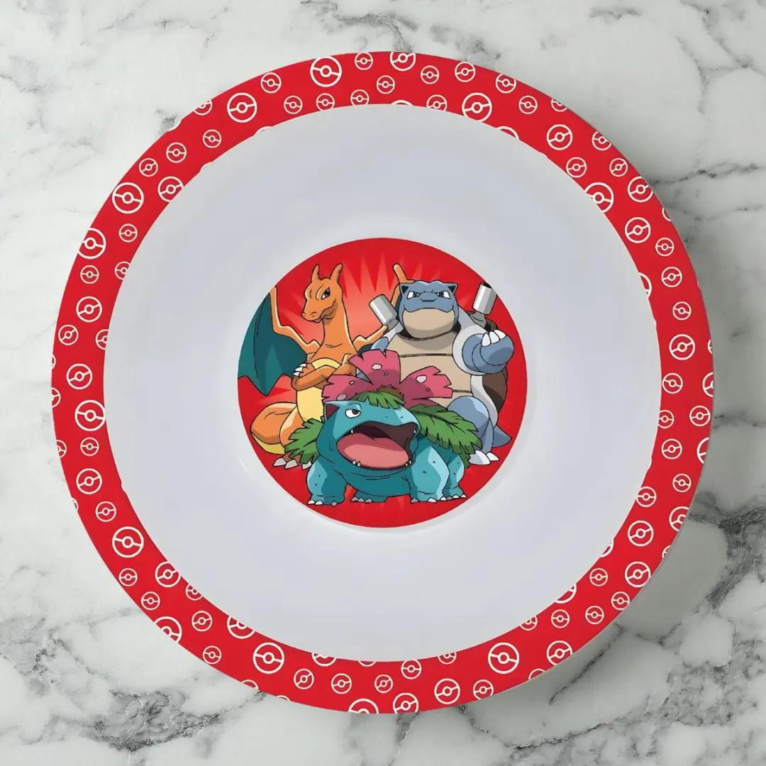Pokémon Kinderbordje Diep 16cm - 4 Stuks - Steenrood