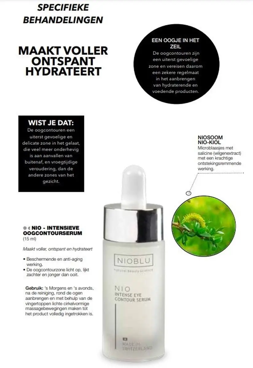 NioBlu Intense Eye Contour Serum - Anti-Aging Oogcrème 15ml