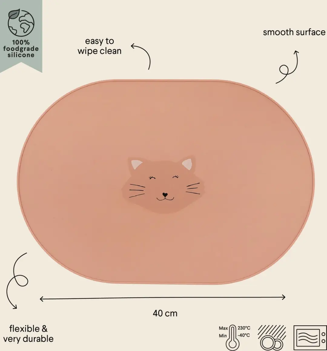 Trixie Mrs. Cat Siliconen Placemat - Roze