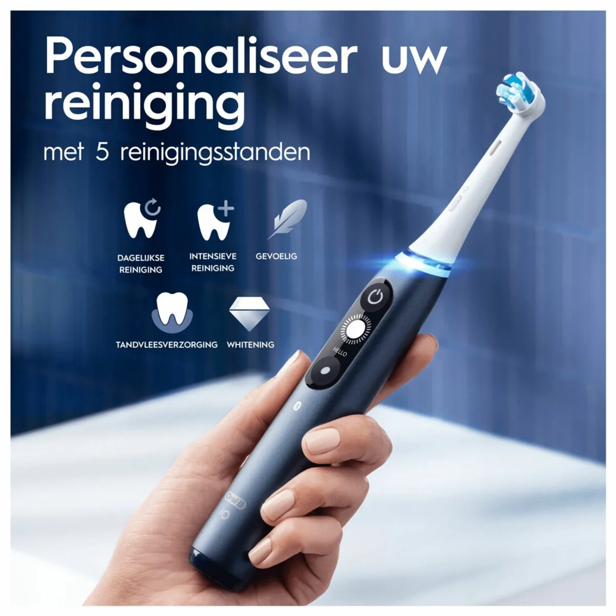 Oral-B iO 7S Elektrische Tandenborstel - Blauw - 2 Borstels