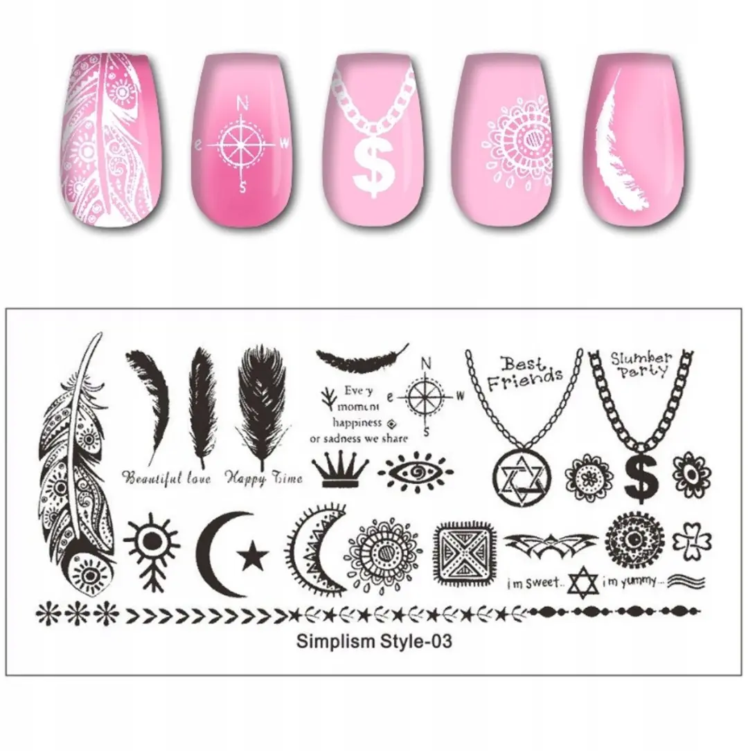 Born Pretty SimplismStyle-03 Pióro Mandala