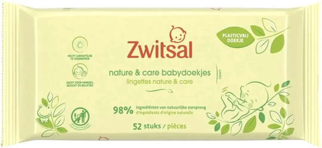 Zwitsal Nature & Care Babydoekjes 52 Stuks