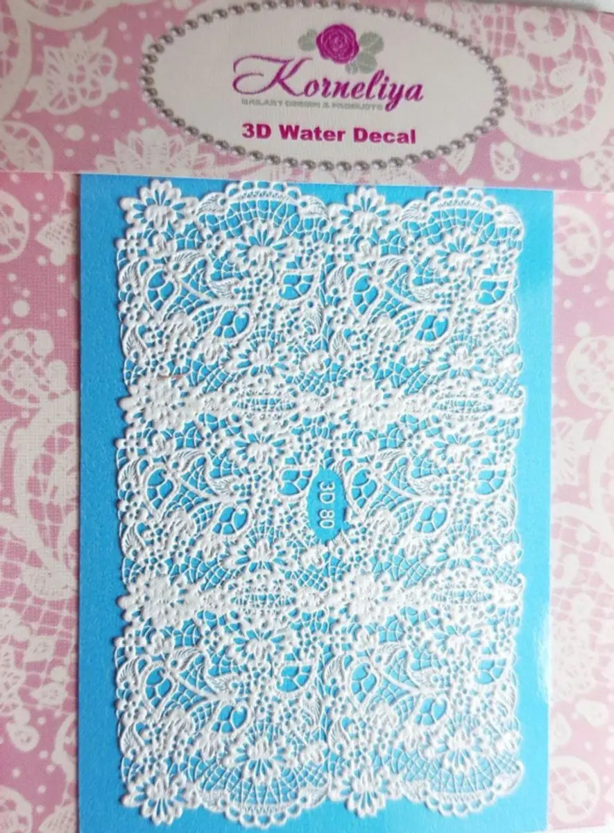 Korneliya 3D Waterdecal 080 White