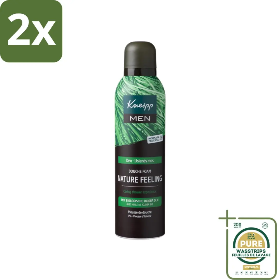 Kneipp Men Nature Feeling Douche Foam Frisse Dennengeur 200ml - 2 Stuks