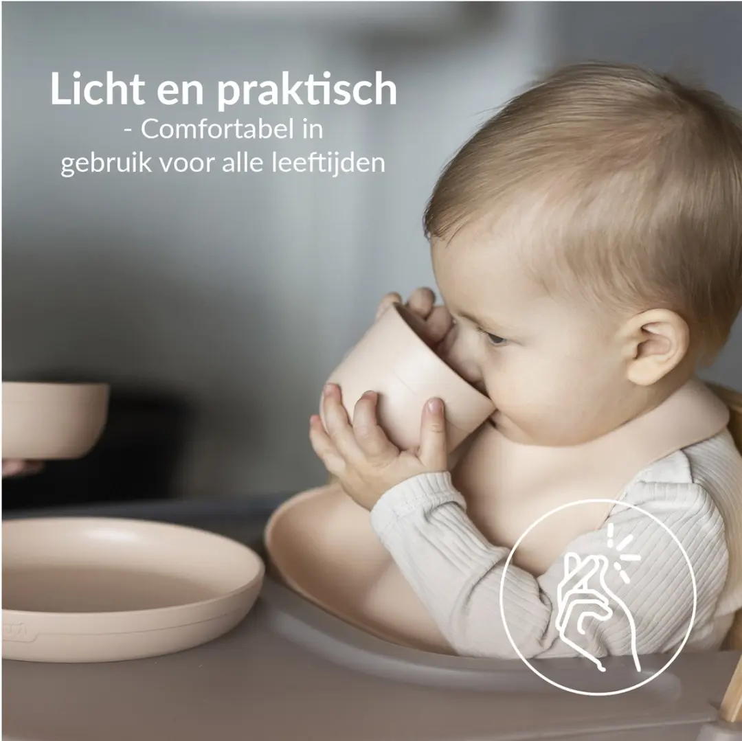Difrax LOVI Eetset - Roze - 3-delig
