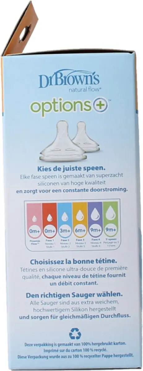 Dr. Brown's Options+ Anti-Colic Babyfles 150ml - Transparant