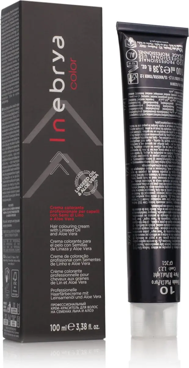 Inebrya Nº 10 Permanent Haarkleur Blond Platinum 100ml