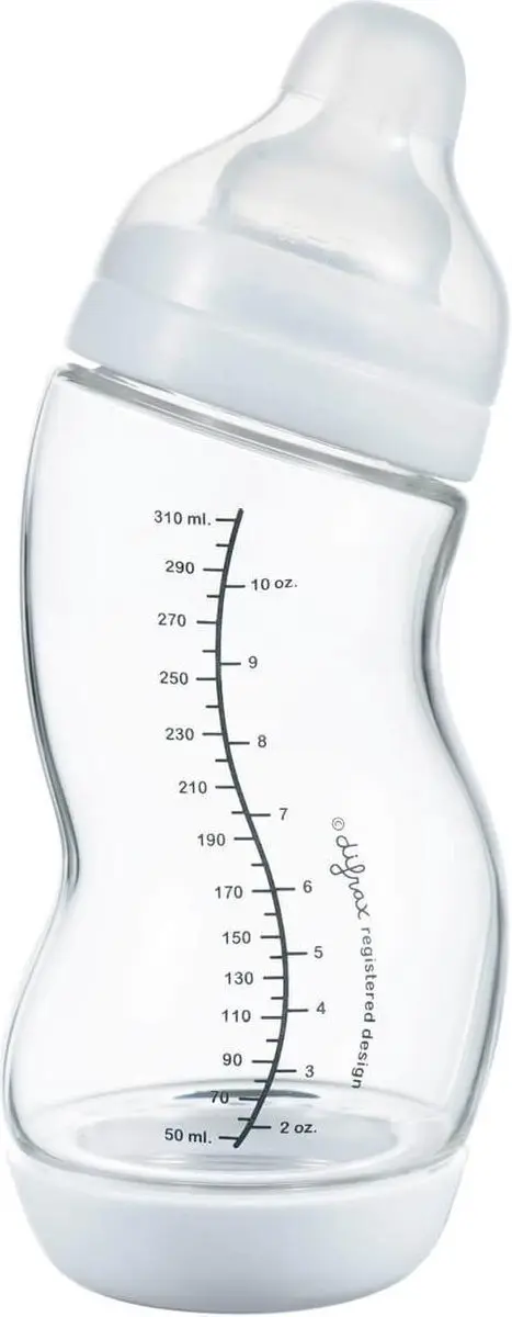 Difrax Natural Glazen Babyfles 310ml
