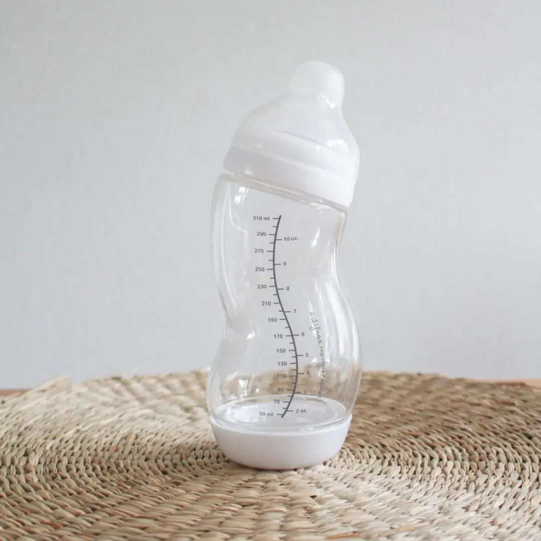 Difrax Natural Glazen Babyfles 310ml - Wit - afbeelding 6 van 6