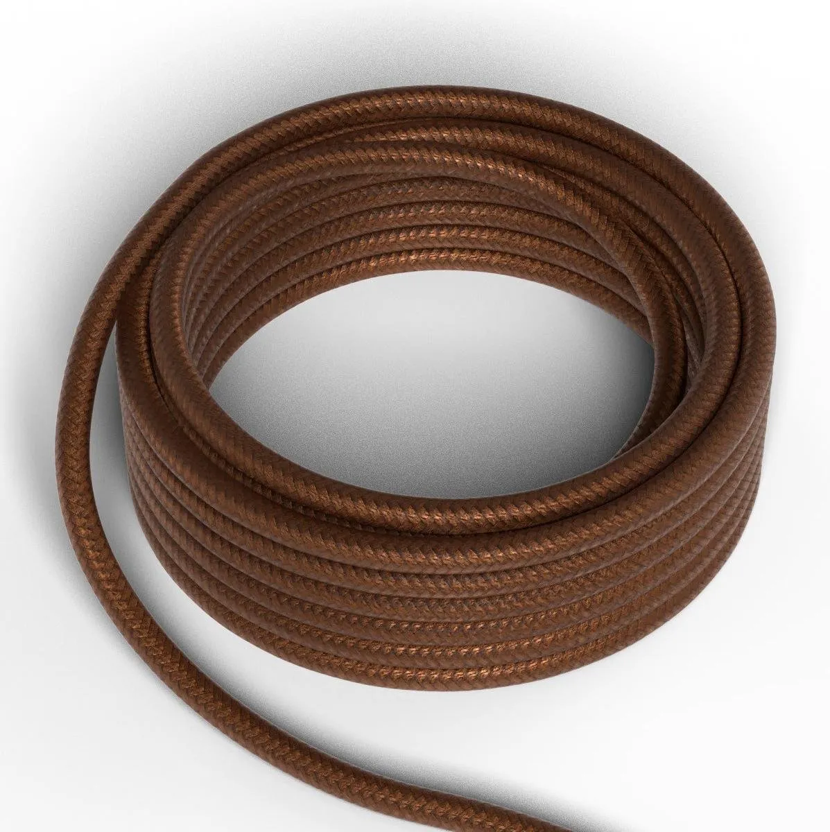 Calex Textielsnoer 2-aderig 3m - Metallic bruin