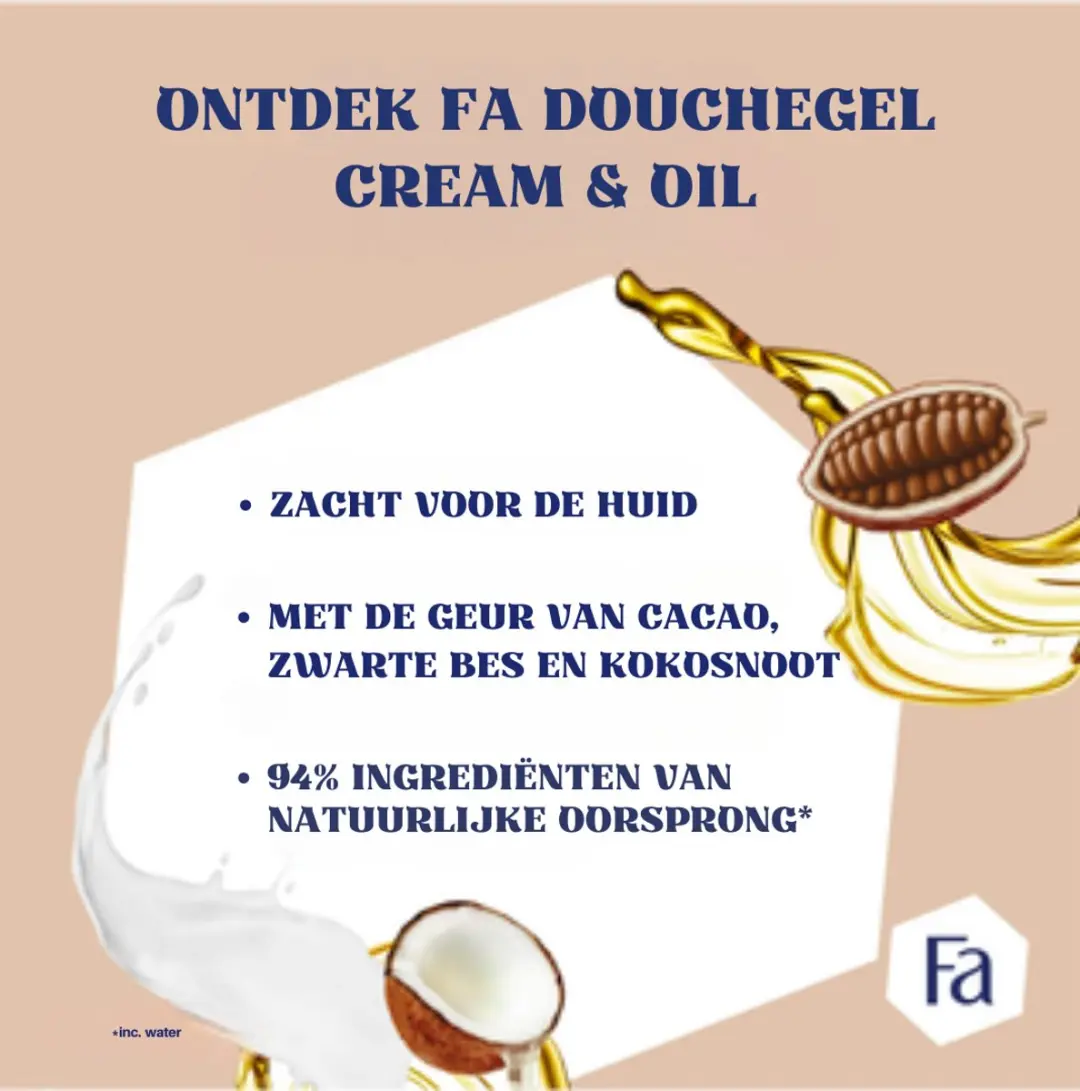 Fa Cream&Oil Cacaoboter & Coco Douchegel - 6 x 250ml