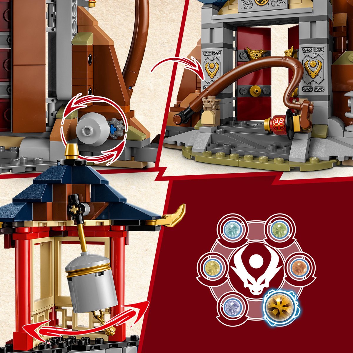 LEGO NINJAGO Tempel van de drakenenergiekernen Dragon Rise Set - 71795