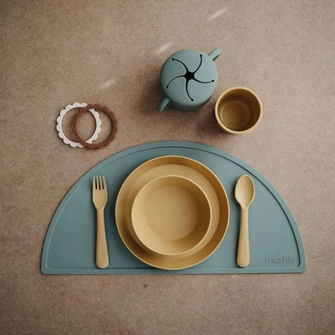 Mushie Siliconen Placemats Cambridge Blue