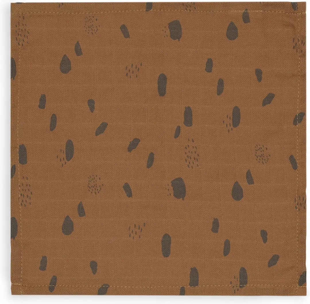 Jollein Hydrofiel Monddoekje Spot Caramel - 3 Stuks