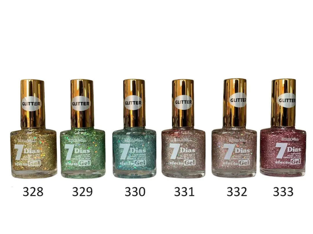 Leticia Well Nagellak 330 - Transparant Blauw Glitters 13ml