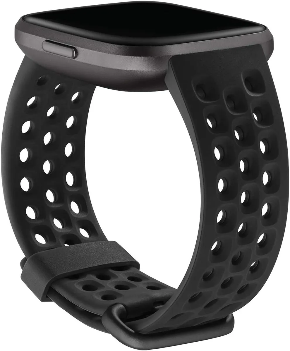 Fitbit Versa S Siliconen Band - Zwart