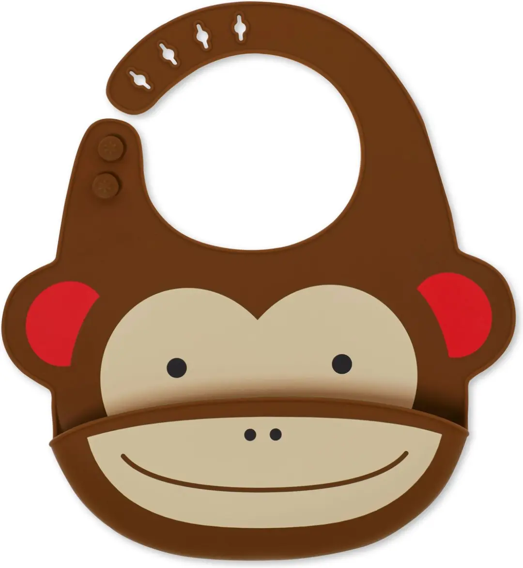 Skip Hop Zoo Fold & Go Siliconen Slabbetje Monkey