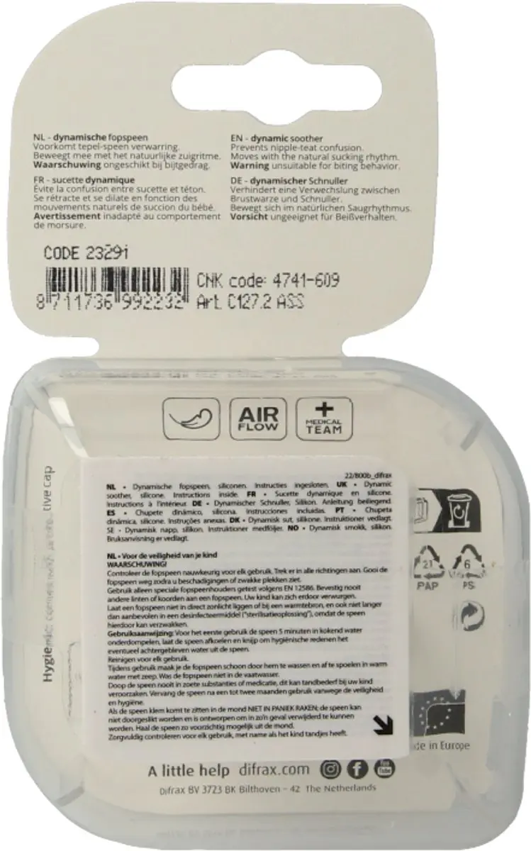 Difrax Lovi Harmony Fopspeen 6-20 Maanden - 2 Stuks