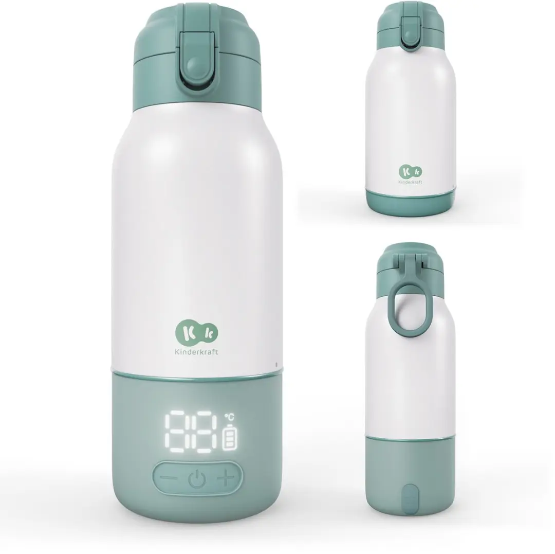 KinderKraft GAJA Melkverwarmer Thermos 350ml - USB-C - Groen