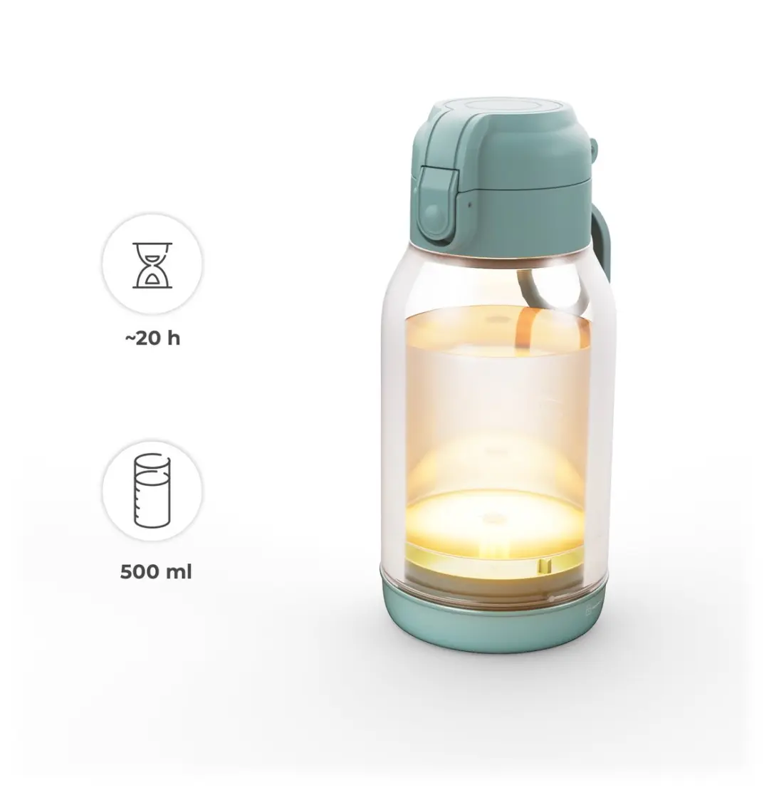 KinderKraft GAJA Melkverwarmer Thermos 350ml - USB-C - Groen - afbeelding 6 van 6