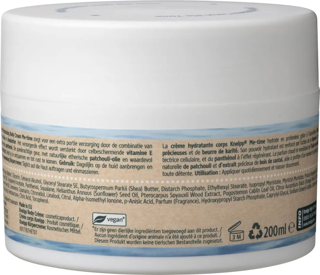 Kneipp Me-Time Bodycrème Patchouli & Sandelhout 200ml