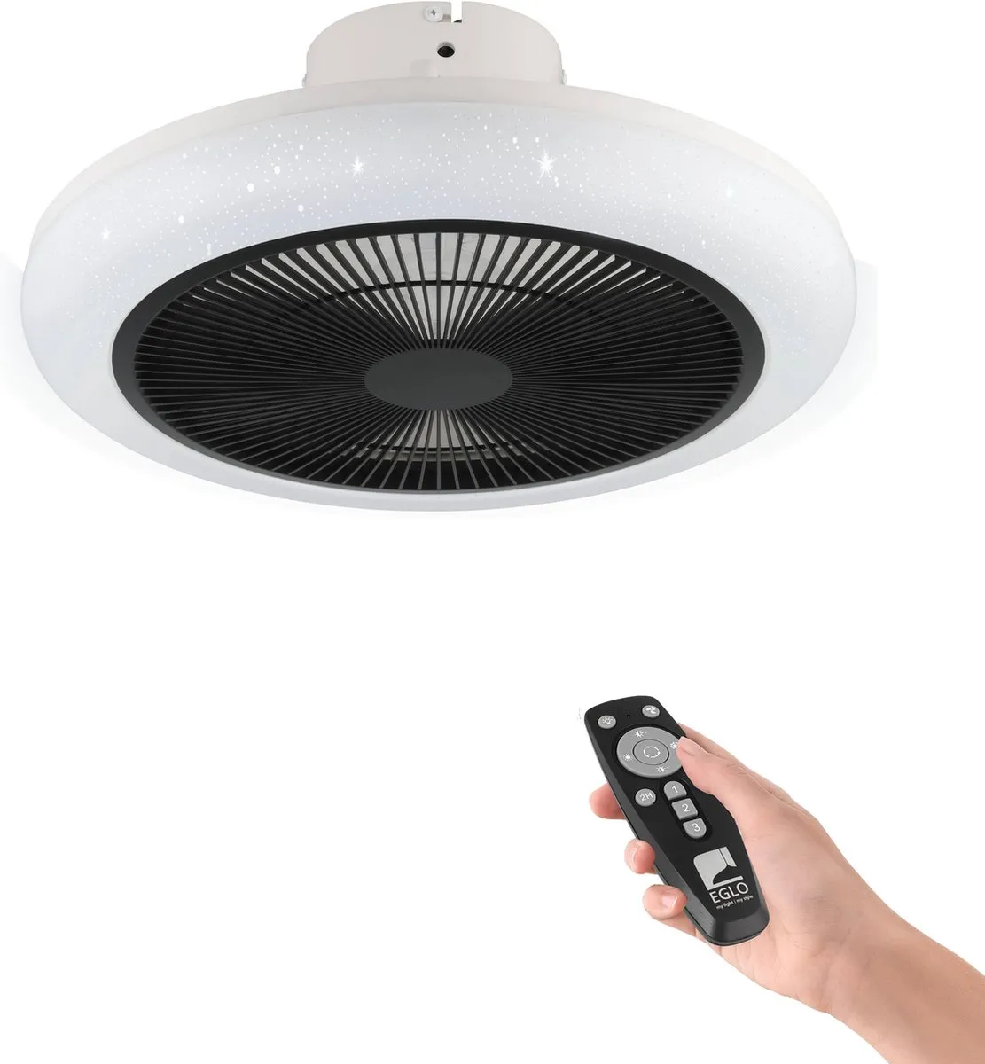 Eglo Kostrena Plafondventilator 5 Bladen Ø45,5cm - Wit/Zwart