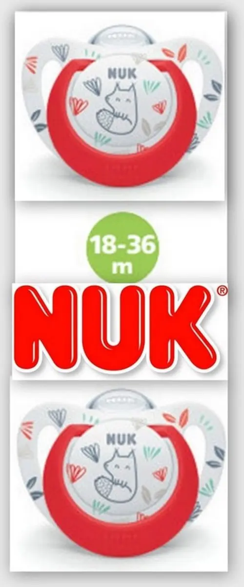 NUK Expert Rode Siliconen Fopspenen 18-36 Maanden