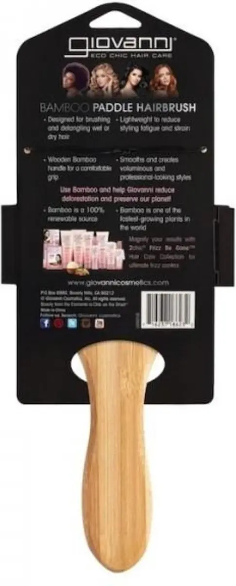Giovanni Cosmetics Bamboo Paddle Haarbors - Beige/Zwart