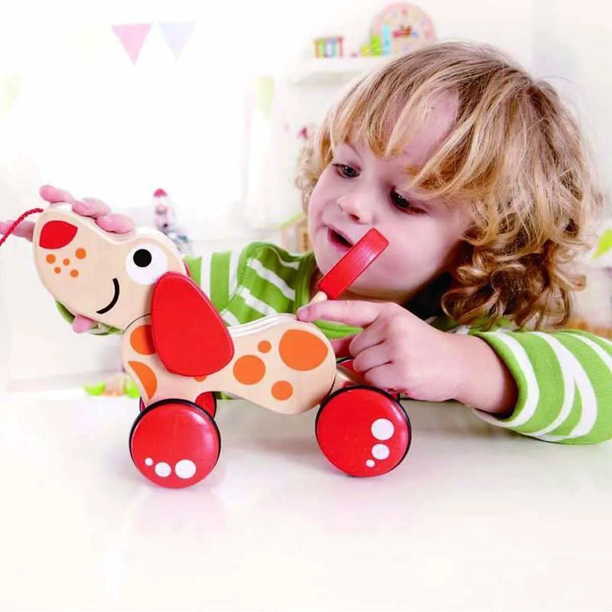 Hape Puppy Pepe Trekdier - 1 Stuk - Veelkleurig