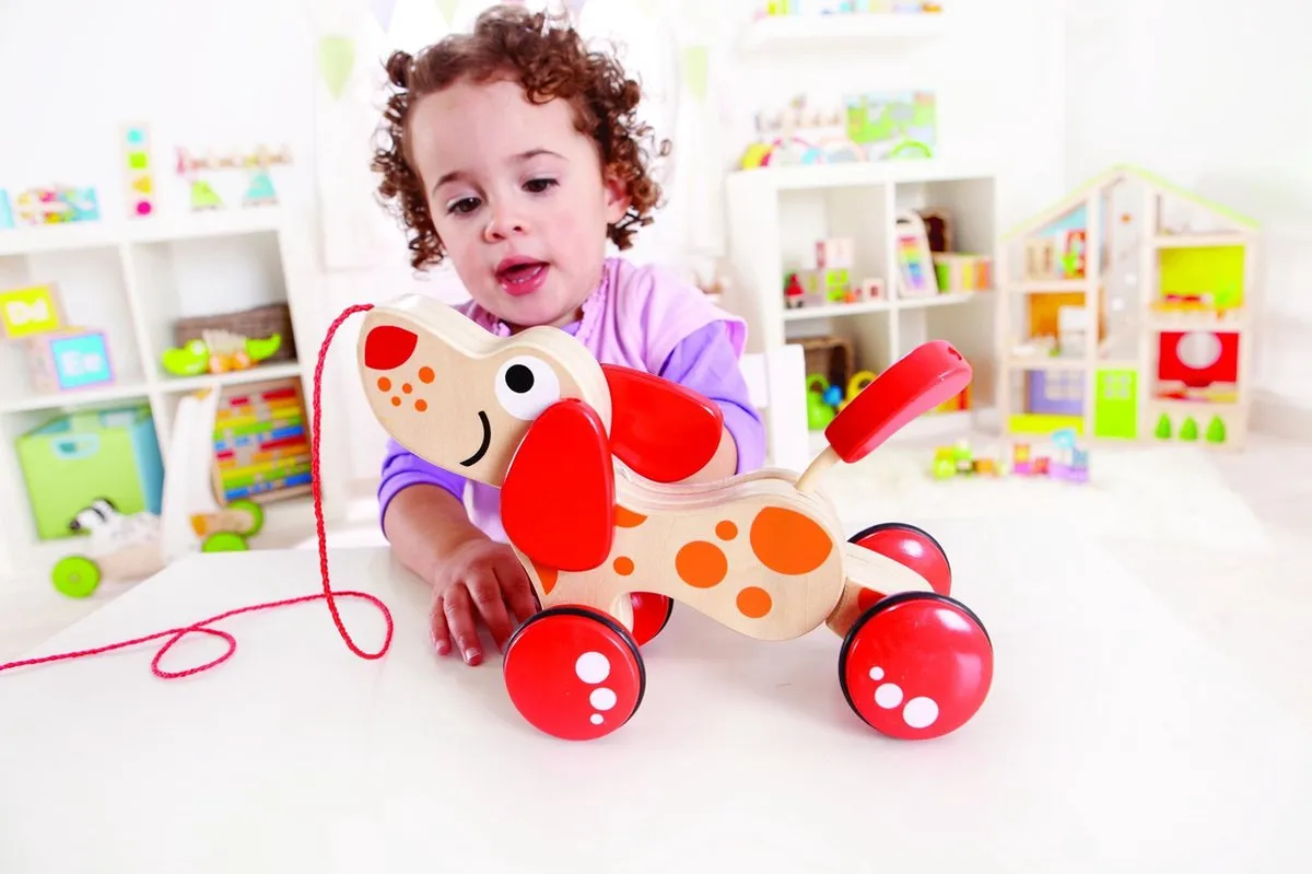 Hape Puppy Pepe Trekdier - 1 Stuk - Veelkleurig